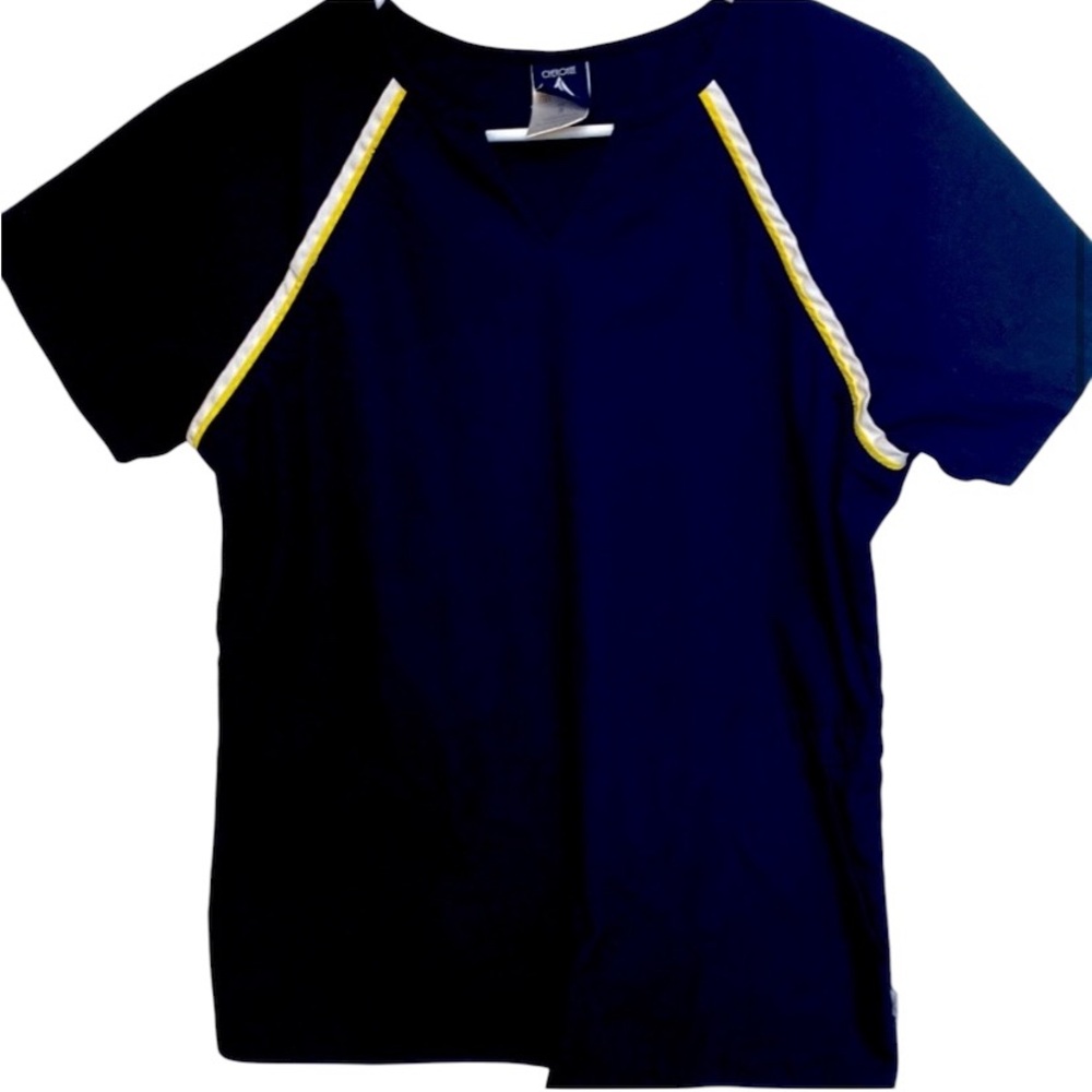 Cherokee Black Scrub Top Shoulder Accent Small